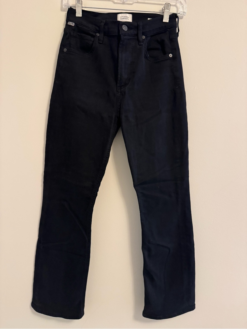 Citizens Of Humanity Black Straight-Leg women’s Jeans cropped soft stretchy